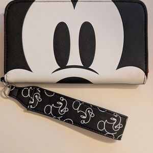 Mickey Mouse Black and White Wallet And Cell Phone Holder
